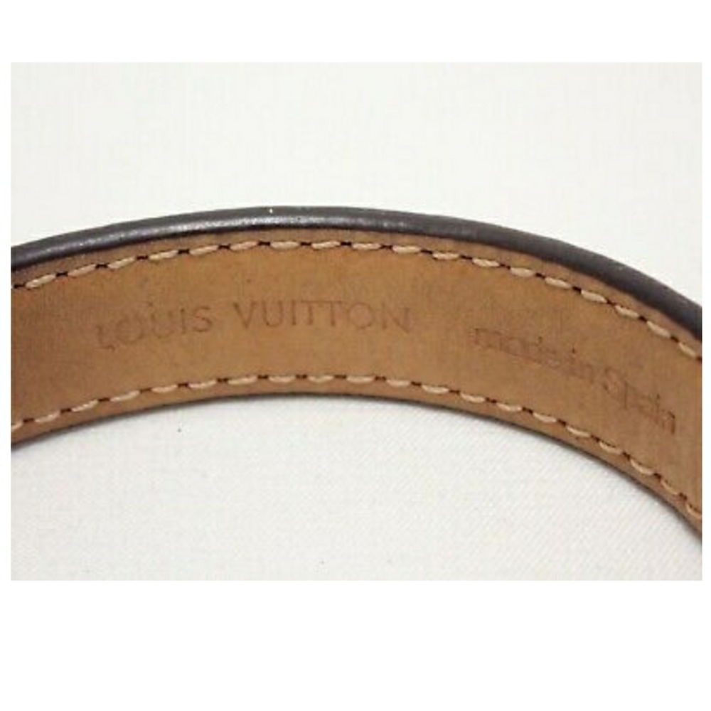 - RARE! Louis Vuttion Vachette Leather Bracelet Cuff in Louis V box - Picture 5 of 13